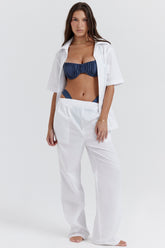 white relaxed fit trousers