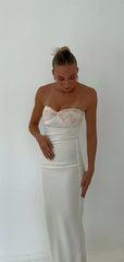 Sexy Mermaid White Strapless Prom Dress 22th Birthday Outfits P747