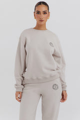 cloud cotton fleece-back crew neck sweatshirt
