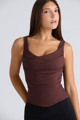 chocolate corset top