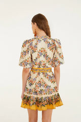 Sand Hilo Stripes Mini Dress
