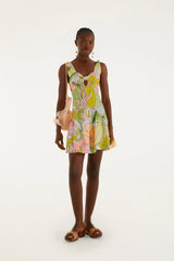Light Blue Spring Affair Cut-Out Mini Dress