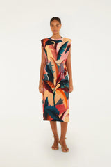 Multicolor Atlantic Rainforest T-Shirt Midi Dress