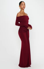 Vanessa Maxi Dress ~ Cabernet Red