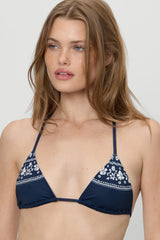 Nick Triangle Halter Bikini Top - Malibu Blue