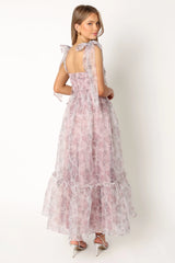 Floret Midi Dress - Dark Purple