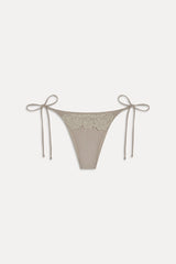Mackenzie Satin Cheeky Bikini Bottom - Birthday Suit