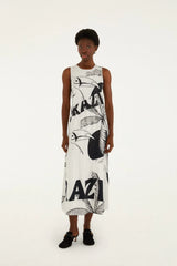 Come To Brasil Organic Cotton Patch Midi Dress
