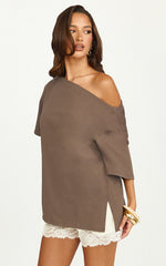 Ruby Top - shirt in Chocolate