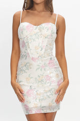 Anavelle Cami Strap Sequin Mini Dress Floral Pink