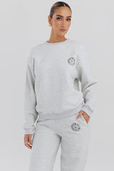 light grey marl crew neck sweatshirt