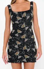 Lets Go Mini Dress ~ Tossed Tini Beaded Sequins