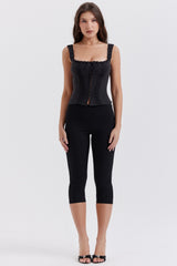 black capri trousers