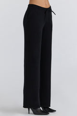black cashmere + wool trousers