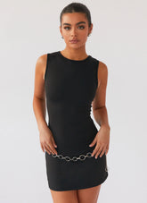Cosmic Chic Mini Dress - Black