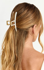 Candace Hair Clip - Slim Claw Clip in Pearl