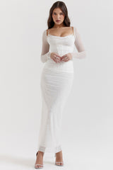 white maxi dress