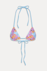 Nick Floral Triangle Bikini Top - Color Me