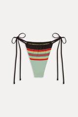 Tia Striped Skimpy Bikini Bottom - Desert Dusk