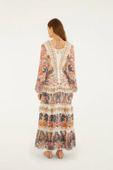 Off-White Sea Garden Ruffled Maxi Dress