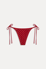 x JENNIE Mackenzie Satin Bikini Bottom - Spring Stripe