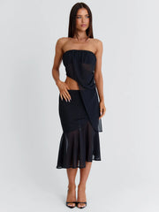 Itzeli Midi Skirt Black