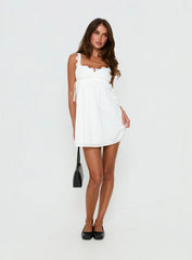 Serabella Anglaise Mini Dress White