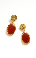 Beverly Resin Drop Gold Earrings in Gold