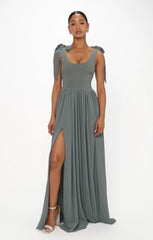 Harper Maxi Dress ~ Deep Sage Chiffon