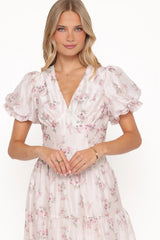 Jocelyn Maxi Dress - Ivory/Pink Floral