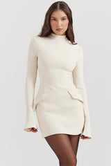 vintage cream mini dress