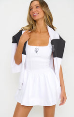 Putt Putt Mini Dress ~ White Rib
