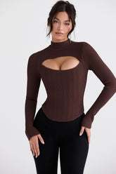 cocoa knitted corset