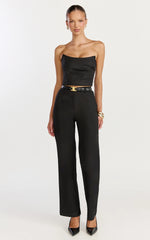 Pietra Top - Strapless Structured Top in Black