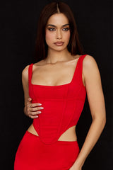 scarlet mesh corset