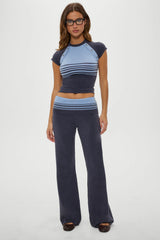 Shore Low Rise Knit Pants - Stone Stripe