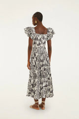 Sand Seashell Serenade Pleated Maxi Dress