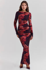 romantic floral maxi dress