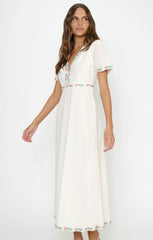 Thea Midi Dress ~ Wild Meadow Embroidery