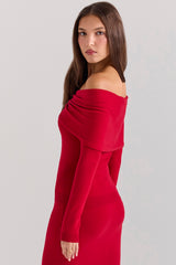 holly red cashmere blend sweater