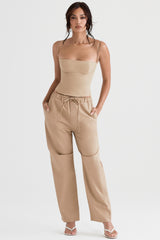 camel structured corset
