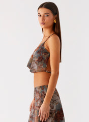 Rosewood Cowl Top - Vintage Blossom