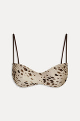 x JENNIE Magnolia Satin Bikini Top - Marrakesh