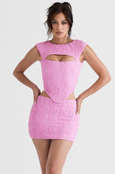 pink mini skirt