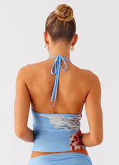 Bernie Halter Top - Deep Sea Bloom