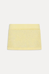Adaline Crochet Mini Skirt - Whipped Butter