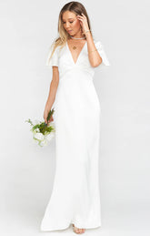 Rome Twist Gown ~ Ivory Luxe Satin