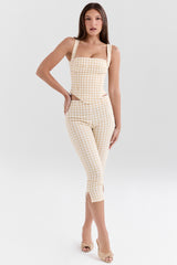 gingerbread gingham capri trousers