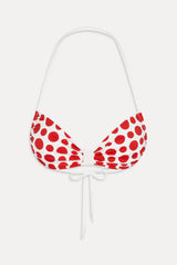 Reece Halter Bikini Top - Red Dottie
