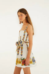 Off-White Tropi Belted Mini Dress